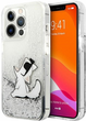 Панель CG Mobile Karl Lagerfeld Liquid Glitter Choupette Fun для Apple iPhone 13 Pro Max Silver (3666339029005) - зображення 1