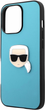 Панель CG Mobile Karl Lagerfeld Leather Ikonik Karl Head Metal для Apple iPhone 13 Pro Max Blue (3666339028640) - зображення 2