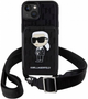 Панель CG Mobile Karl Lagerfeld Crossbody Saffiano Monogram Ikonik для Apple iPhone 14 Black (3666339123185) - зображення 2