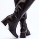 Kozaki damskie skórzane na słupku do kolana z elastyczną cholewką Lewski Shoes 2928/B 38 Czarne (5905677948363) - obraz 2