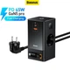 Сетевое зарядное устройство BASEUS GaN5 PowerCombo Charger 2C+U+2AC 65W Black - изображение 1