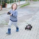 Детская машинка на радиоуправлении джип, резиновые колеса 20 км/ч, небьющийся корпус. Фиолетовая - изображение 6
