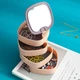 Шкатулка для украшений 4 отделения с зеркалом Rotating Jewelry Organizer - изображение 3