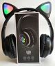 Беспроводные детские наушники Cat Ear STN-28 со светящимися кошачьими ушками Bluetooth Черные - изображение 2