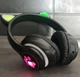 Беспроводные детские наушники Cat Ear STN-28 со светящимися кошачьими ушками Bluetooth Черные - изображение 4