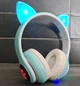 Беспроводные детские наушники Cat Ear STN-28 со светящимися кошачьими ушками Bluetooth Бирюзовые - изображение 4