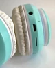 Беспроводные детские наушники Cat Ear STN-28 со светящимися кошачьими ушками Bluetooth Бирюзовые - изображение 7