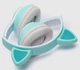 Беспроводные детские наушники Cat Ear STN-28 со светящимися кошачьими ушками Bluetooth Бирюзовые - изображение 8