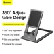 Подставка для телефона или планшета Baseus Foldable Metal Desktop Holder до 12.9" серый (LUKP000013) - изображение 9
