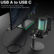 Конденсаторный игровой микрофон FIFINE A6W RGB Ampligame для ПК PS4 PS5 MAC с поп-фильтром Shock Mount & Gain Control Белый - изображение 4
