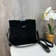 Жіноча сумка замшева стиль Zara, сумочка Зара чорна натуральна замша Store - зображення 5