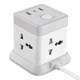 Удлинитель сетевой XO WL20 4 розетки 2USB Type-C 2м серо-белый - изображение 2