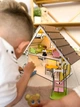 Кукольный домик Gralnya Kids двухместный в коробке с мебелью 7 шт и освещением 400*210*440 мм Желтый - изображение 4