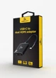 Адаптер-перехідник Cablexpert USB-C на 2 HDMI (A-CM-HDMIF2-01) - изображение 2