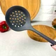 Серая силиконовая шумовка для кухни 32,5х10,5 см - изображение 2