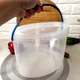 Овальне харчове відро з кришкою 5.6л для харчових продуктів - зображення 2