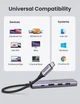 Многопортовый адаптер концентратор UGREEN CM511 USB C 6 в 1 MicroSD, SD, HDMI, USB 3.0, USB-C PD Grey (60384) - изображение 7