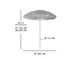 Пляжна парасолька з нахилом 200 см Umbrella Anti-UV ромашка Синій нейлон (SH779457) - зображення 4
