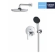 Душевая система скрытого монтажа GROHE QuickFix Start 25292000 с верхним душем латунь хром CV033288 - изображение 4