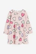 Платье для девочки розовое Сердца H&M 134-140см (400093920) - изображение 1