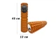 Масажний ролик (валик) EasyFit Grid Roller v.2.2, Довжина 45 см, Діаметр 13 см, Каркас із високоміцного пластику, Піна EVA з масажною поверхнею 3D, для МФР, фітнесу, йоги та реабілітації, Помаранчевий - изображение 1