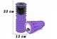 Масажний ролик (валик) EasyFit Grid Roller v.1.2, Довжина 33 см, Діаметр 13 см, Каркас із високоміцного пластику, Піна EVA з масажною поверхнею, для МФР, фітнесу, йоги та реабілітації, Фіолетовий - изображение 1