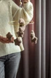 Детский мобиль на кроватку для младенцев ручной работы WooolyWool «Звезды беж» - изображение 1
