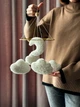 Детский мобиль на кроватку для младенцев ручной работы WooolyWool «Облака букле» - изображение 7