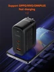 Сетевое зарядное устройство LDNIO Q366 GAN + кабель Type-C (QC2 3 4+ / PD 65 ватт, USB + 2xType-C, быстрая зарядка) - Чёрный - изображение 6