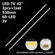LED підсвітка TV 42" SAMSUNG 2012CSR420 7020 L60/R60 REV1.1 120529 SEL420V8-S0AA LBUB-SEL420V8-S0AA 2шт. - изображение 1