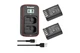 3-Pack DMW-BLK22 комплект из 2 аккумуляторов KingMa для Panasonic DMW-BLK22 и двойного зарядного устройства - изображение 1
