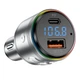 FM трансмитер + зарядное устройство в авто Proove FM Launcher Maxi Wave 30W (PD+QC3.0) Type-C+USB silver 508830012 NS-FF - изображение 3
