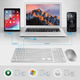 Комплект бездротовий VHG E68, клавіатура + миша, White 2.4G + Bluetooth Dual-mode wireless keyboard - изображение 6