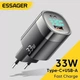 Зарядное устройство Essager сетевое 33W GaN III PD USB-C+USB-A с дисплеем White (YM1559) - изображение 3