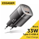 Зарядное устройство Essager сетевое 33W GaN III PD USB-C+USB-A с дисплеем White (YM1559) - изображение 4