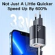 Зарядное устройство Essager сетевое 33W GaN III PD USB-C+USB-A с дисплеем White (YM1559) - изображение 5
