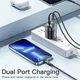 Зарядное устройство Essager сетевое 33W GaN III PD USB-C+USB-A с дисплеем White (YM1559) - изображение 8