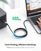Кабель Ugreen USB-C to USB type B 2.0 Printer Cable для принтерів, сканерів, БФП 2 м Black (YM1156) - зображення 3