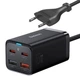 Зарядное устройство Baseus GaN3 Pro GaN 2 x USB Type C 2 x USB 65 W PD с кабелем Black (YM1643) - изображение 1