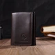 Мужской кожаный кошелек GRANDE PELLE 8х10х1,5 см 000273204 - изображение 6