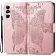 Чохол-книжка з малюнком UniCase Butterfly Pattern для Samsung Galaxy A05s (A057) - Rose Gold - зображення 1