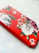 Чехол-книжка с рисунком для Xiaomi Redmi Note 8 Pro Красный :: Розовые цветы (принт 287) - изображение 3