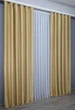 Комплект готовых штор VR-Textil Лен рогожка № 1346ш Золотистый 100х300см 2 шт (31-576) - изображение 4
