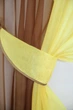 Кухонные шторы VR-Textil № 017к комбинированные с подвязками коричневый с желтым 265х170 см (52-0465) - изображение 3