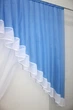 Кухонный комплект VR-Textil № 062к шторка с ламбрекеном темно-голубой с белым 150х170 см (52-0401) - изображение 5