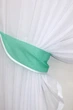 Кухонный комплект VR-Textil № 062к шторка с ламбрекеном мятный с белым 150х170 см (50-088) - изображение 3