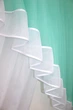 Кухонный комплект VR-Textil № 062к шторка с ламбрекеном мятный с белым 150х170 см (50-088) - изображение 4