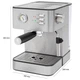 Кофемашина для дома с капучинатором Profi Cook PC-ES 1209 850 Вт электрическая рожковая кофеварка для молотого кофе объем 1,8 л с аналоговым термометром - изображение 5