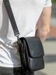 Шкіряна чоловіча сумка-месенджер через плече чорна Tiding Bag TD-23433 - зображення 7