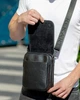 Кожаная мужская сумка-мессенджер 24х20х6, барсетка через плечо Tiding Bag TD-23433 черная - изображение 9